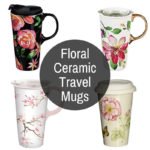 Flowers On Ceramic Travel Mugs