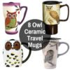 Ceramic To Go Tumblers With Owls